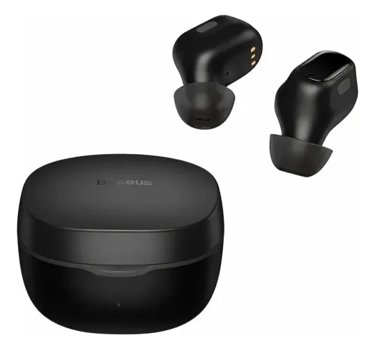 FONE BLUETOOTH BASEUS BOWIE WM01 PRETO - SOM POTENTE E À PROVA D'ÁGUA