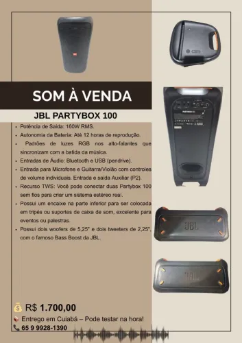 Caixa de som partybox 100