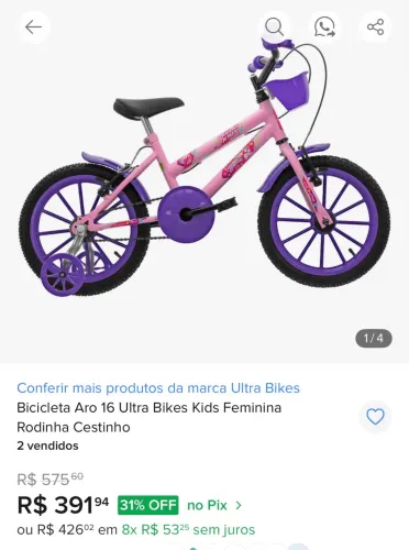 Bicicleta Infantil Aro 16