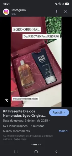 Vende se perfume egeo masculino tradicional