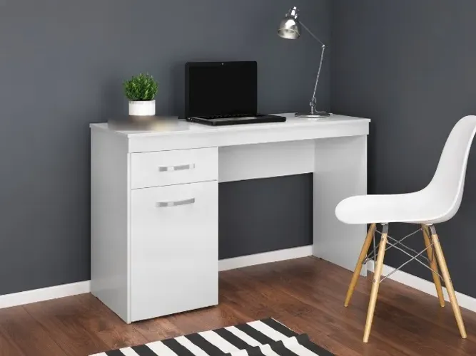 Escrivaninha Vitória 1P 1G 1,20m Branco (NOVO A PRONTA ENTREGA)