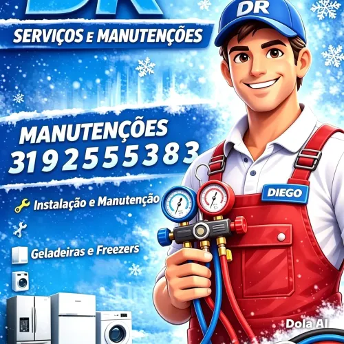 Consertoe em geladeira,freezers E máquina de lavar roupa s