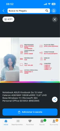 Notebook Asus Vivobook Go 15