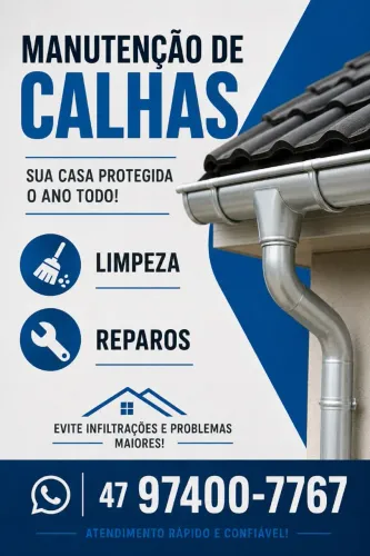 Manutenção e limpeza de calhas 