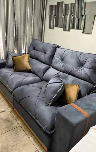 SOFASSÃO RETRATIL RECLINAVEL 2,50 ESPUMA D33 MOLAS ENSACADA