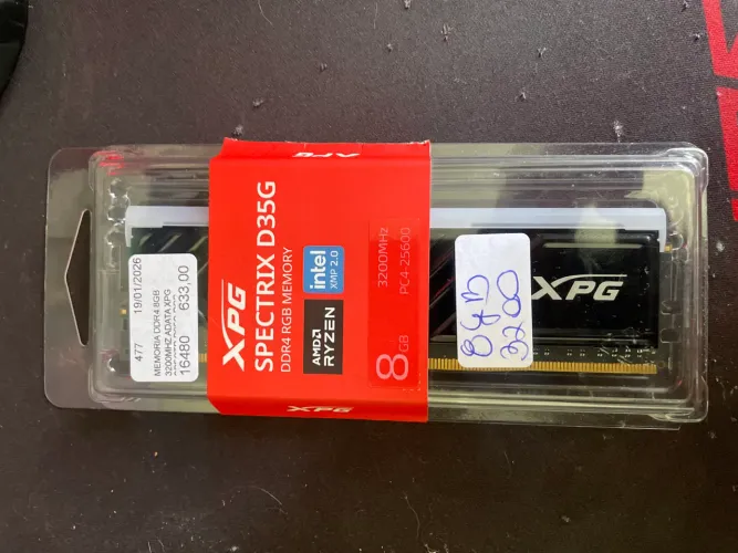 Memória ram xpg RGB 8gb