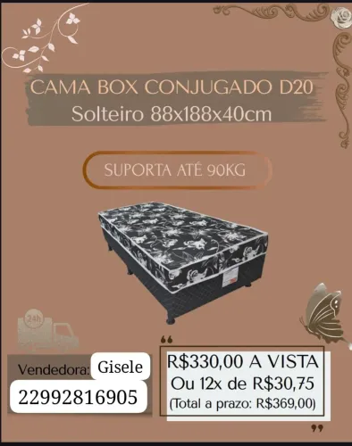 Cama box de solteiro