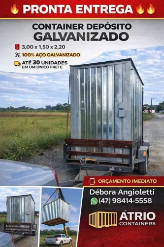 Contêiner almoxarifado obra desmontável