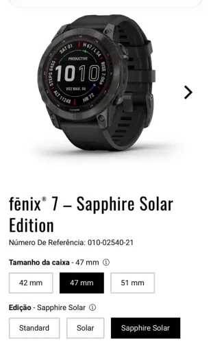 Garmin Fênix 7 pro Saphire Solar