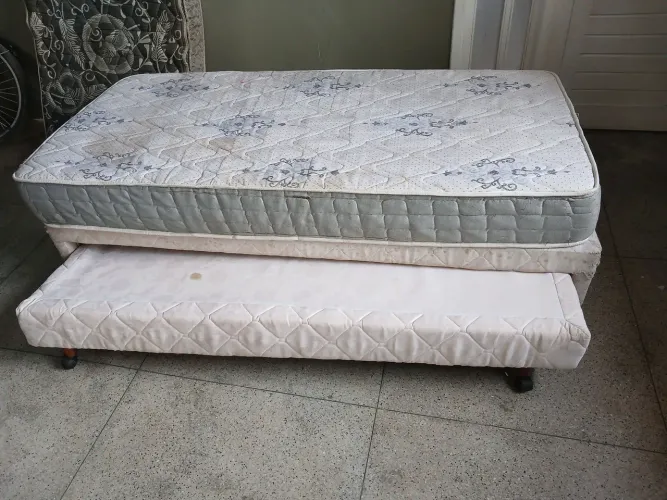 Cama solteiro box 2 em 1