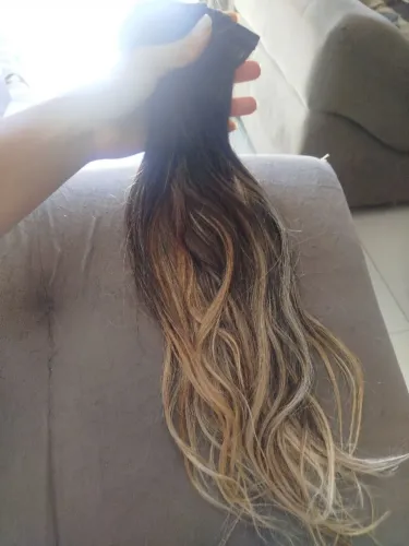 Mega hair loiro esfumaçado