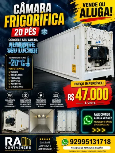 Câmara fria a venda ou alugamos