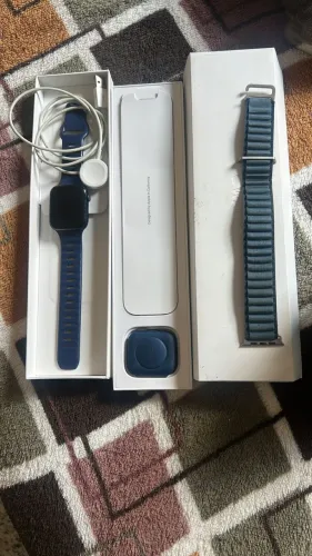 Apple Watch Series 6 44mm - Azul Escuro (Completo na Caixa)