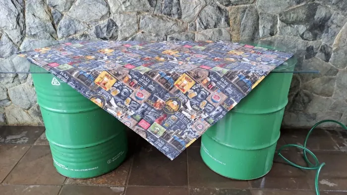2 Tambor 200 lt + vidro = aparador