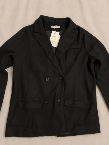 Casaco / blazer lã batida preto tamanho G