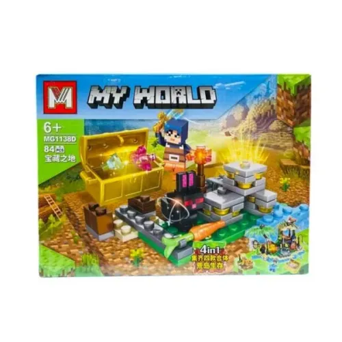 brinquedo educativo lego blocos de montar my world minecraft go-sk6186