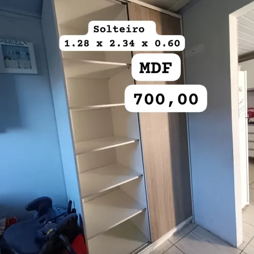 Guarda roupa solteiro em MDF