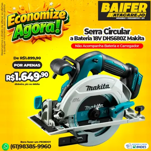Serra Circular a Bateria 18V DHS680Z Makita