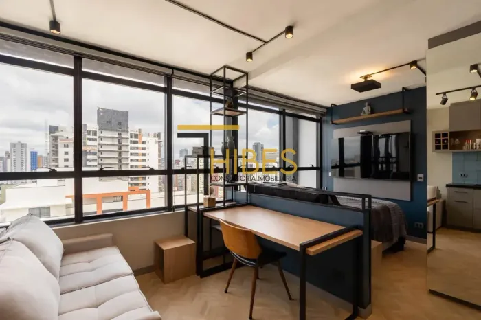 Apartamento Elysia, centro/batel, andar alto, ensolarado, 1 dormitório, 27 m² privativos,
