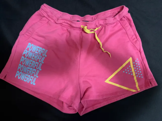 Shorts de moletom com bolso frontal e ajuste, tamanho GG, cor pink