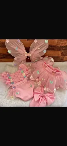 Vestido 1 ano do jardim encantado ou jardim das borboletas