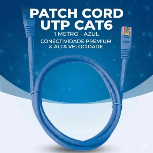 Patch Cord UTP Cat6E 1 Metro Azul