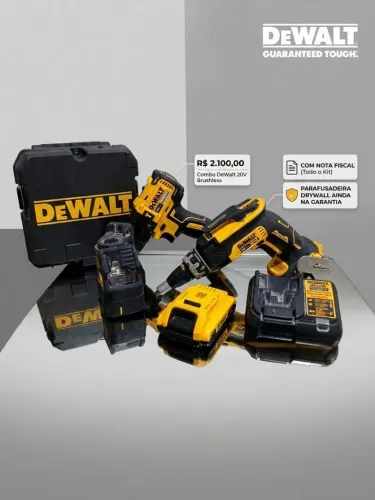 COMBO DEWALT PROFESSIONAL (DDRYWALL / INSTALAÇÃO) - R$ 2.100,00