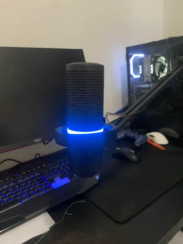 Microfone hyperX Duocast (acompanha braço articulado)