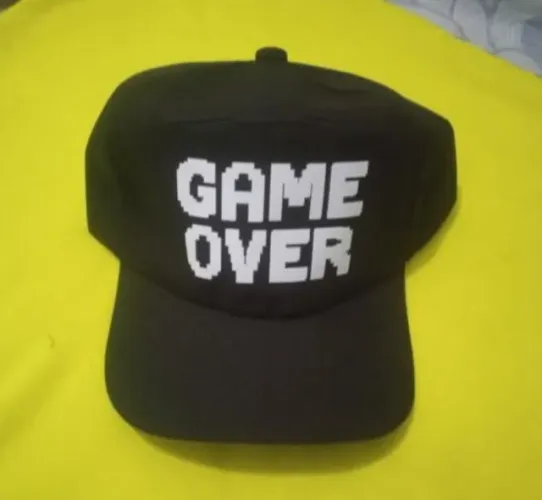 Boné Game Over - Lembrancinha Game Over Kit com 10 bonés para aniversário Tema Game Over
