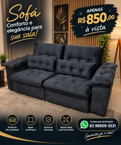 Super Promoção sofá retrátil duplo corte novo direto de fábrica.