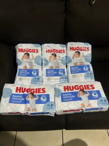Fralda Huggies Rápida Absorção P 46un Barato Várias Unidades!
