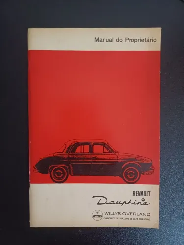 Manual do proprietario do Gordini Dauphine 1964