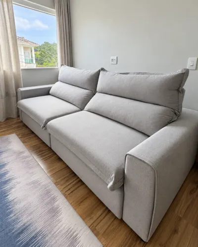 SOFÁ ARMANI 2,80 METROS - RETRÁTIL E RECLINÁVEL | MÓVEIS CASA VERDE | ALTO PADRÃO