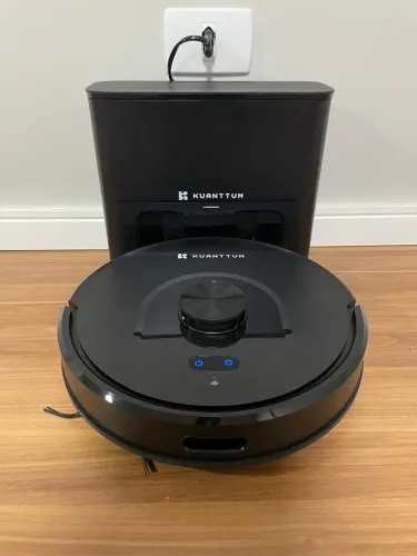 Robô aspirador inteligente Kuanttum X10 base autolimpante e mapeamento