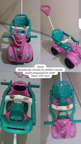 Quadriciclo infantil rosa