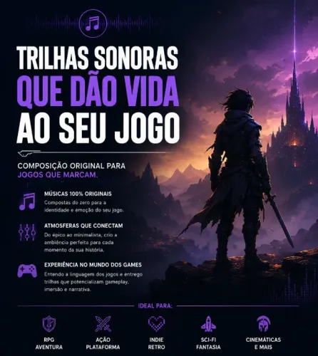Trilha Sonora para JOGOS - Essencial para desenvolv. novos