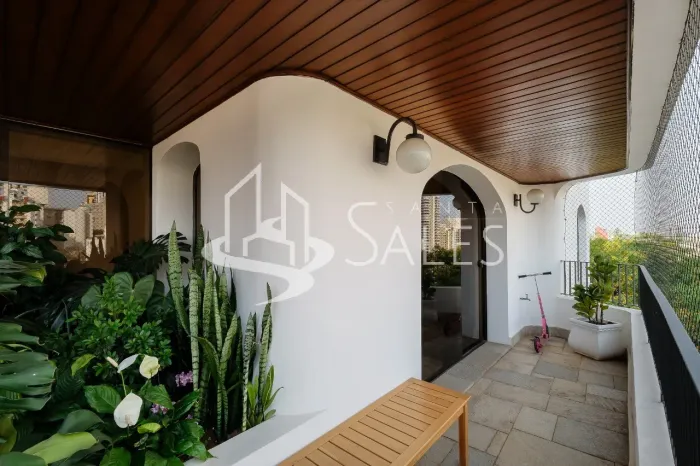 Luxuoso apartamento de 4 suítes no Pacaembu, São Paulo-SP, com sala ampla 4 ambientes, hal
