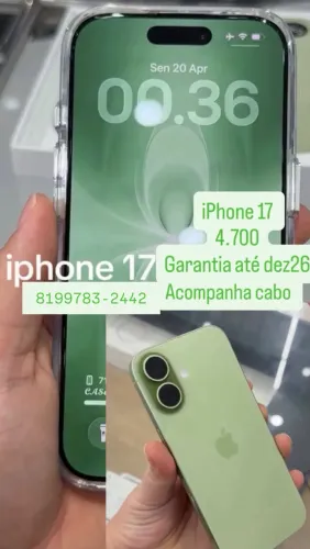 iPhone 17 256gb garantia até dezembro