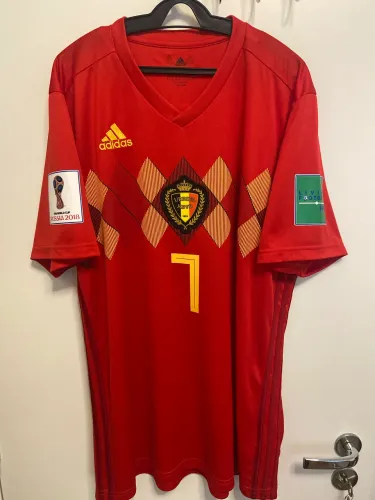 Camisa Bélgica 2018 #7 DE BRUYNE TAM.G original de época