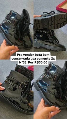 Bota infantil feminina N°33