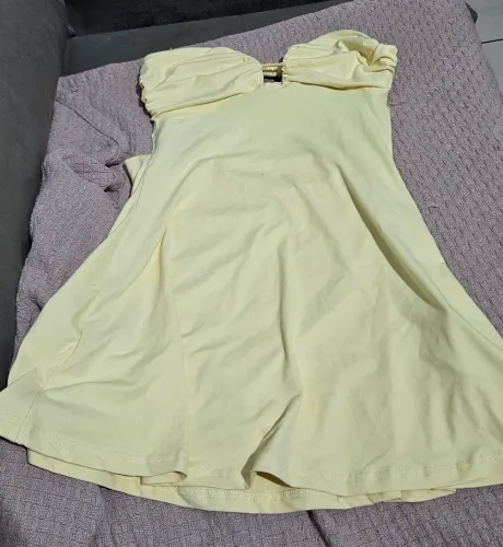 Aloruh Vestido Curto Bandeau Sexy Sem Costas, Verão
