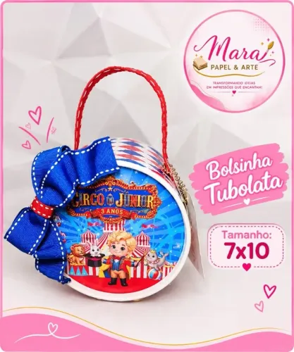 Kit com 10 Bolsinhas tubolata Personalizadas