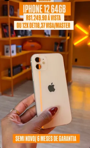PROMOÇÃO DE IPHONE 12 DE 64GB USADO!