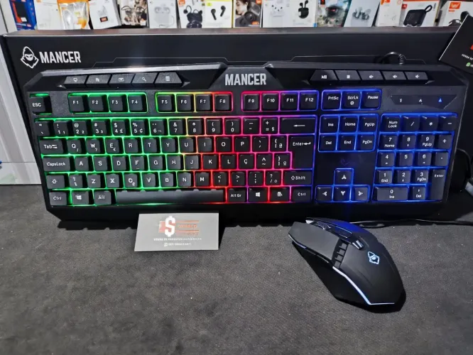 Kit Teclado Gamer RGB com fio + Mouse Gamer - Loja Store World