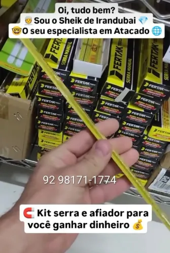 Kit serra e afiador + entrega grátis 