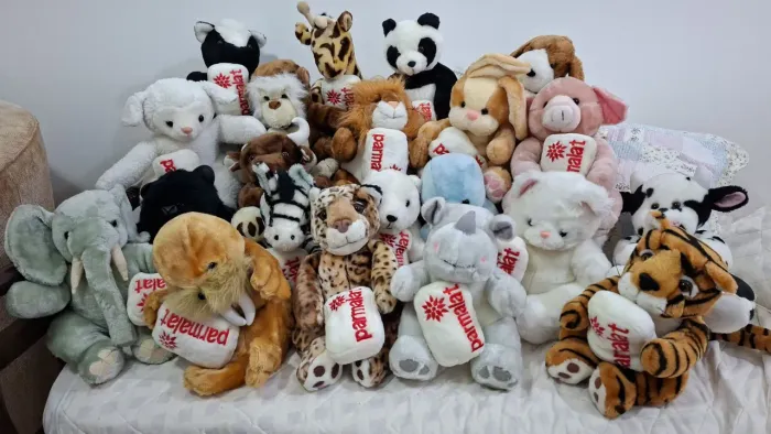 Coleção Parmalat 21 bichinhos de pelúcias
