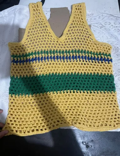 Camiseta brasil croche
