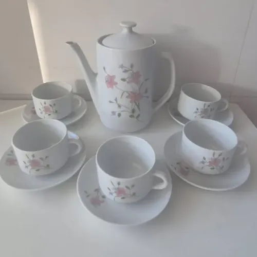 Jogo Chá Café Antigo Porcelana Pozzani