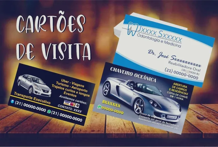 1000 Cartões de Visita 250 g 4/0 Verniz Total F