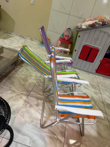 Cadeira alumínio / praia R$ 80,00